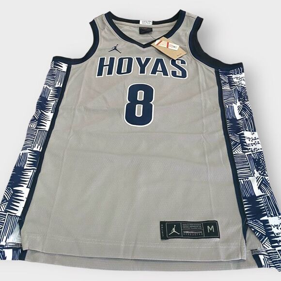 Nike Jordan Georgetown Hoyas #8 Elite Gray Jersey Mens size Medium CN2994-052 - Picture 2 of 12
